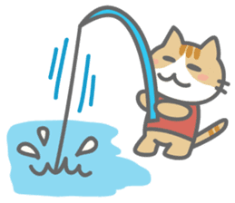 Nyangler,the cat which likes fishing sticker #344750
