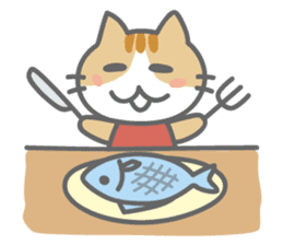 Nyangler,the cat which likes fishing sticker #344769