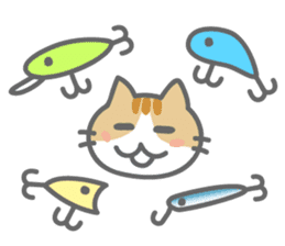 Nyangler,the cat which likes fishing sticker #344775