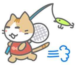 Nyangler,the cat which likes fishing sticker #344777