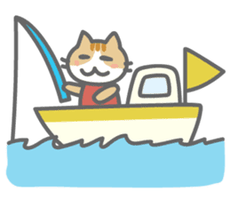 Nyangler,the cat which likes fishing sticker #344781