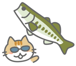 Nyangler,the cat which likes fishing sticker #344784