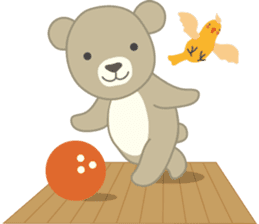 Birdie the bear sticker #346265