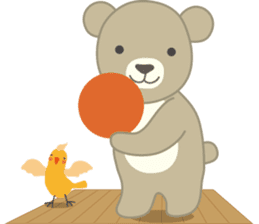 Birdie the bear sticker #346266