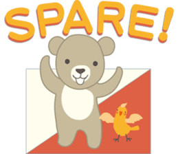 Birdie the bear sticker #346272
