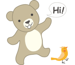 Birdie the bear sticker #346278