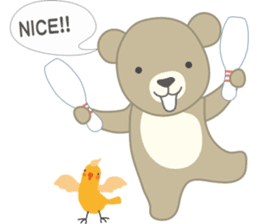 Birdie the bear sticker #346284