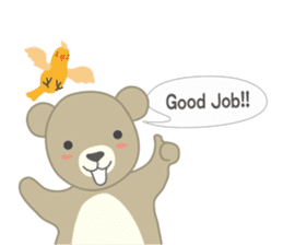 Birdie the bear sticker #346289