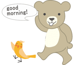 Birdie the bear sticker #346297