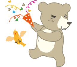 Birdie the bear sticker #346300