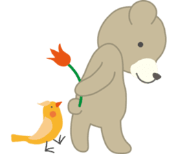 Birdie the bear sticker #346301