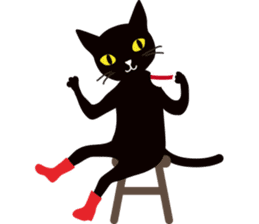 The black cat "Mee" sticker #347726