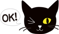The black cat "Mee" sticker #347735
