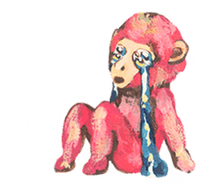 pink monkeys sticker #349147