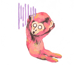 pink monkeys sticker #349149