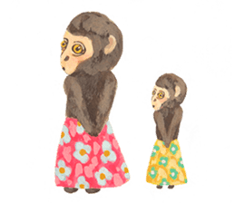 pink monkeys sticker #349160