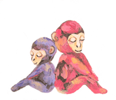 pink monkeys sticker #349175