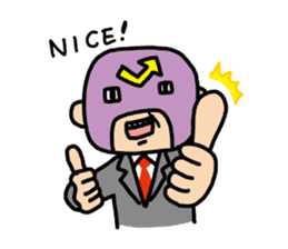 Masked businessman Sticker sticker #352030