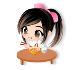 i'am "bikibaam" Cute little girl And fun sticker #352776