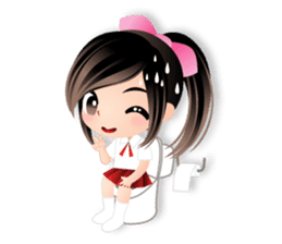 i'am "bikibaam" Cute little girl And fun sticker #352778