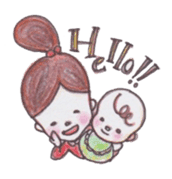 Parenting daily diary of new mom sticker #352924