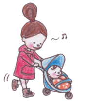 Parenting daily diary of new mom sticker #352925