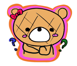 Bread of a cute character sticker #354107