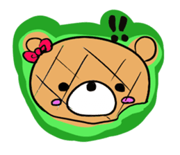Bread of a cute character sticker #354111