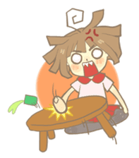 Apple-chan and friends sticker #356853