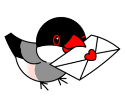 Love Bird Java sparrow sticker #357545