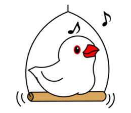 Love Bird Java sparrow sticker #357566