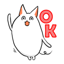 Stretchable cat "tama-ru" sticker #358546