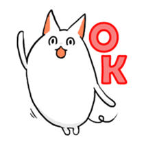 Stretchable cat "tama-ru" sticker #358546