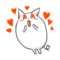 Stretchable cat "tama-ru" sticker #358549