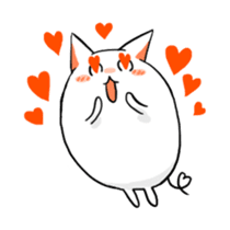 Stretchable cat "tama-ru" sticker #358549