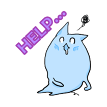 Stretchable cat "tama-ru" sticker #358550