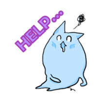 Stretchable cat "tama-ru" sticker #358550