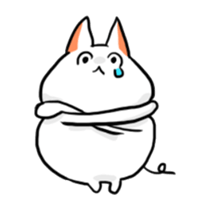 Stretchable cat "tama-ru" sticker #358551