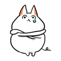 Stretchable cat "tama-ru" sticker #358551