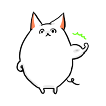 Stretchable cat "tama-ru" sticker #358552