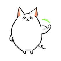 Stretchable cat "tama-ru" sticker #358552