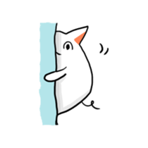 Stretchable cat "tama-ru" sticker #358553