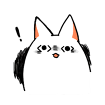 Stretchable cat "tama-ru" sticker #358560