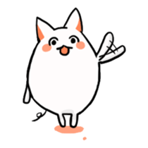 Stretchable cat "tama-ru" sticker #358561