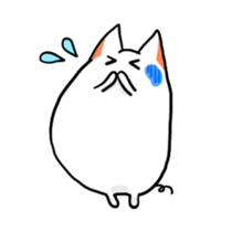 Stretchable cat "tama-ru" sticker #358563