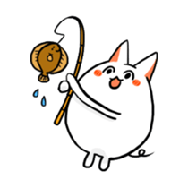 Stretchable cat "tama-ru" sticker #358566