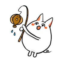 Stretchable cat "tama-ru" sticker #358566