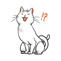 Stretchable cat "tama-ru" sticker #358569