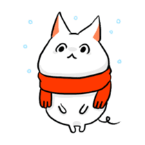 Stretchable cat "tama-ru" sticker #358572