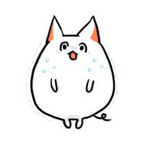 Stretchable cat "tama-ru" sticker #358574